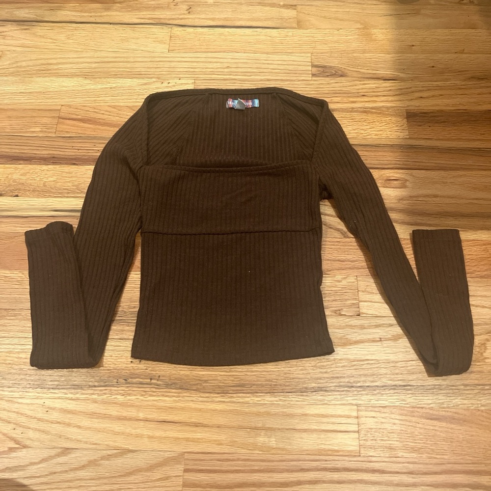 Urban Outfitters Chocolate Ribbed Top